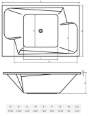 Акриловая ванна Vayer Ontario 6310 190x125 – купить в интернет магазине MissAqua - фото 1