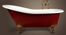 Чугунная ванна Magliezza GRACIA красная  - фото для каталога