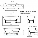 Акриловая ванна Magliezza OTTAVIA 15045 165x76 – купить в интернет магазине MissAqua - фото 1