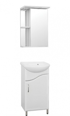 Мебель для ванной Style Line Эко Волна №2 45 белая  - фото для каталога