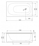Акриловая ванна Cezares ECO-120-70-40 15116 120x70 – купить в интернет магазине MissAqua - фото 1
