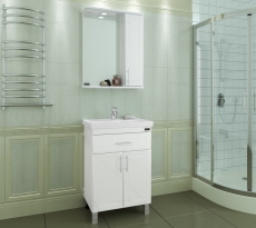 Комплект мебели для ванной СанТа т. Дублин-60 + зеркало  - фото для каталога
