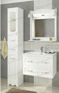 Комплект мебели для ванной Franchesca Империя П 60 подвесной белый  - фото для каталога