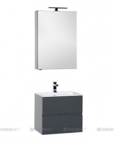 Мебель для ванной Aquanet Алвита 60 серый антрацит  - фото для каталога