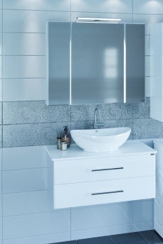 Комплект мебели для ванной СанТа Вегас-90 + з. Стандарт 80 свет  - фото для каталога