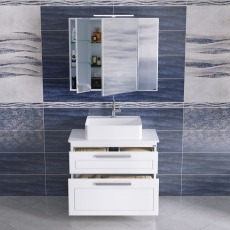 Комплект мебели для ванной СанТа Нептун 90 + з Стандарт 90 свет  - фото для каталога