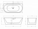 Акриловая ванна Abber AB9216-1.7DB 18045 170x80 – купить в интернет магазине MissAqua - фото 1