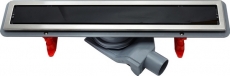 Душевой лоток Pestan Confluo Premium Line 450 черное стекло/сталь  - фото для каталога