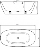 Акриловая ванна Art&Max Genova 150х75 26339 150x75 – купить в интернет магазине MissAqua - фото 2