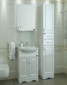 Комплект мебели для ванной СанТа Верона 50 напольный + зеркало Сити 50  - фото для каталога
