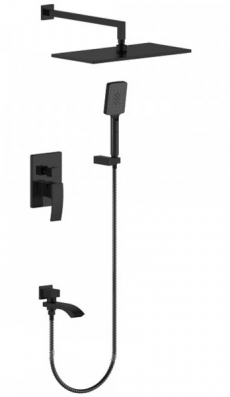 Встраиваемая душевая система Grocenberg GB5007BL  MATT BLACK  - фото для каталога