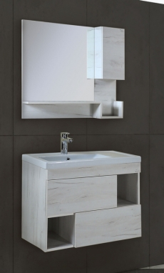 Комплект мебели для ванной Onika Санторини 80 R, дуб белый крафт  - фото для каталога