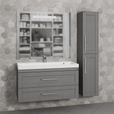 Комплект мебели для ванной СанТа Венера 100 дуб серый  - фото для каталога