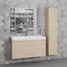 Комплект мебели для ванной СанТа Венера 100 дуб бежевый  - фото для каталога