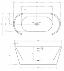 Акриловая ванна Abber AB9320-1.5 31019 150x75 – купить в интернет магазине MissAqua - фото 3