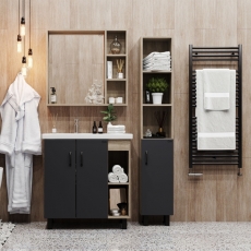 Комплект мебели для ванной Onika Тимбер 80 серый мат  - фото для каталога