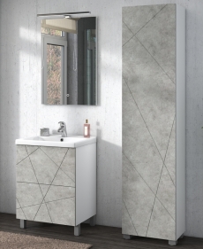 Комплект мебели для ванной Vigo Geometry 60 бетон  - фото для каталога