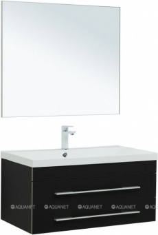 Мебель для ванной Aquanet Верона 90 черный матовый  - фото для каталога
