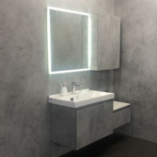 Мебель для ванной Comforty Осло 80 бетон светлый  - фото для каталога