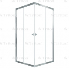 Душевой уголок Тритон ВЕНТА-ХРОМ 90x90 без поддона 90x90 квадратный - фото для каталога