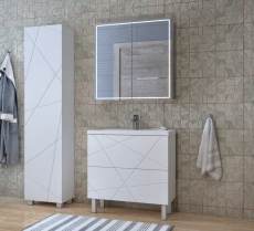 Комплект мебели для ванной Vigo Geometry 80 белый  - фото для каталога