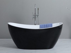 Акриловая ванна Frank F6107 White/Black  - фото для каталога