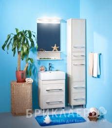 Комплект мебели для ванной Бриклаер Чили 55 светлая лиственница  - фото для каталога