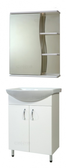 Комплект мебели для ванной СанТа Грация-60+з. Волна-60  - фото для каталога