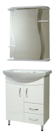 Комплект мебели для ванной СанТа Элеганс-65 2ящ + з. Лира 60  - фото для каталога